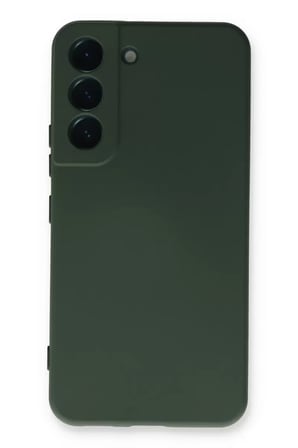 Newface Samsung Galaxy S22 Plus Kılıf Nano içi Kadife Silikon - Koyu Yeşil
