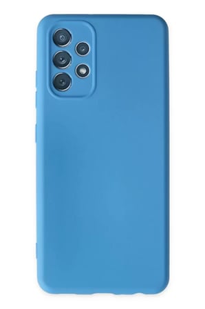 Newface Samsung Galaxy A13 4G Kılıf Nano içi Kadife Silikon - Mavi