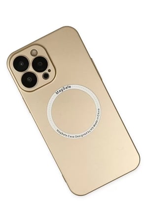 Newface Apple iPhone 13 Pro Kılıf Jack Magneticsafe Lens Silikon - Gold