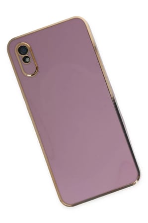 Newface Xiaomi Redmi 9A Kılıf Volet Silikon - Mor