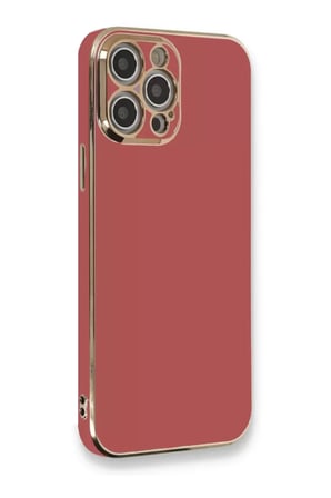 Newface Apple iPhone 12 Pro Max Kılıf Volet Silikon - Kırmızı