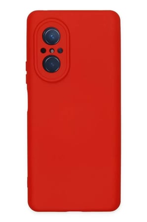 Newface Huawei Nova 9 SE Kılıf Nano içi Kadife Silikon - Kırmızı