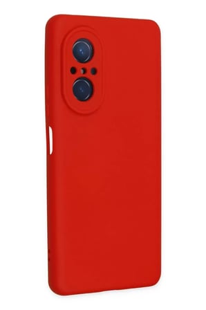Newface Huawei Nova 9 SE Kılıf Nano içi Kadife Silikon - Kırmızı