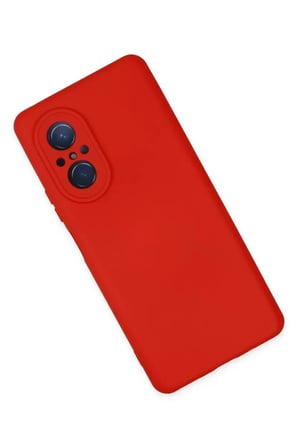 Newface Huawei Nova 9 SE Kılıf Nano içi Kadife Silikon - Kırmızı