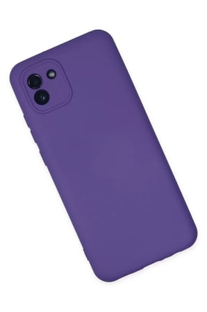 Newface Samsung Galaxy A03 Kılıf Nano içi Kadife Silikon - Mor