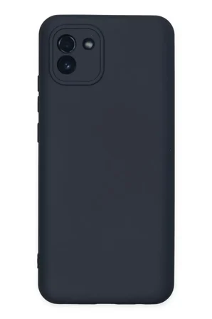 Newface Samsung Galaxy A03 Kılıf Nano içi Kadife Silikon - Lacivert