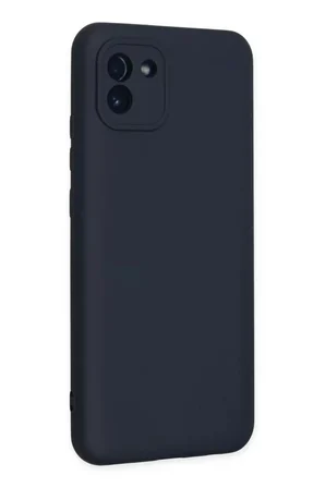 Newface Samsung Galaxy A03 Kılıf Nano içi Kadife Silikon - Lacivert