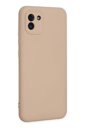 Newface Samsung Galaxy A03 Kılıf Nano içi Kadife Silikon - Pudra