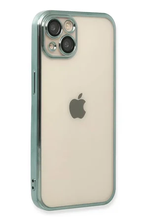 Newface Apple iPhone 14 Kılıf Razer Lensli Silikon - Yeşil