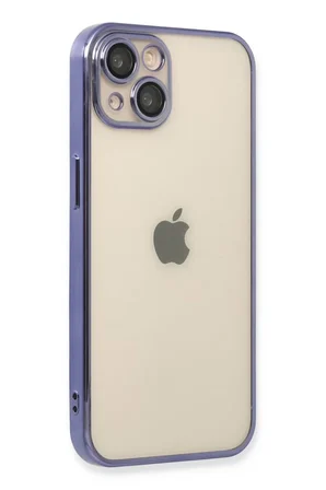 Newface Apple iPhone 14 Kılıf Razer Lensli Silikon - Mor
