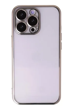 Newface Apple iPhone 14 Pro Max Kılıf Razer Lensli Silikon - Gold