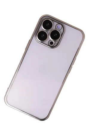 Newface Apple iPhone 14 Pro Max Kılıf Razer Lensli Silikon - Gold