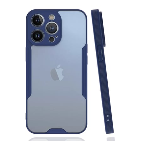 Newface Apple iPhone 14 Pro Max Kılıf Platin Silikon - Lacivert