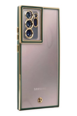 Newface Samsung Galaxy Note 20 Ultra Kılıf Liva Lens Silikon - Yeşil