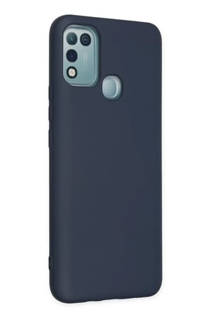 Newface İnfinix Hot 10 Play Kılıf Nano içi Kadife Silikon - Lacivert