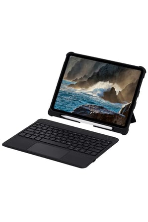 Newface Apple T5209D iPad Pro 12.9 (2021) Kılıf İnter Ledli Klavyeli Tablet Kılıfı - Siyah