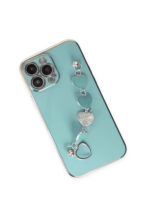 Newface Apple iPhone 14 Pro Kılıf Esila Silikon - Su Yeşili