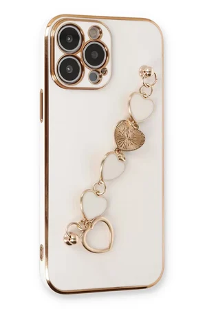 Newface Apple iPhone 14 Pro Max Kılıf Esila Silikon - Beyaz