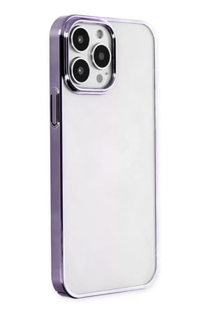 Newface Apple iPhone 13 Pro Max Kılıf Element Silikon - Mor