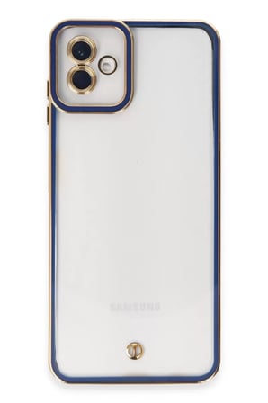 Newface Samsung Galaxy A04 Kılıf Liva Lens Silikon - Mavi