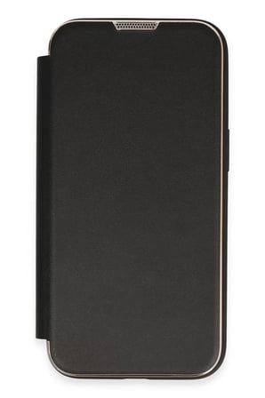 Newface Apple iPhone 14 Pro Kılıf Dolpin Kapaklı - Siyah