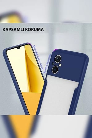 Newface Xiaomi Poco M5 Kılıf Platin Silikon - Lacivert