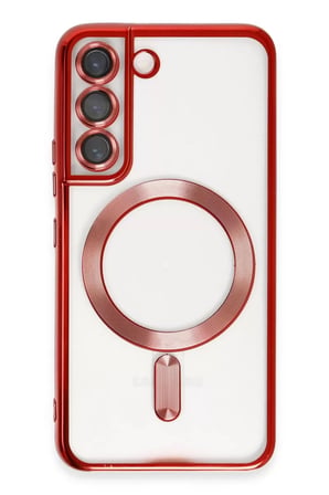 Newface Samsung Galaxy S22 Kılıf Kross Magneticsafe Kapak - Kırmızı