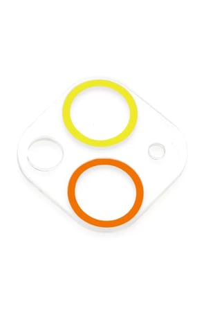 Newface Apple iPhone 13 Renkli Kamera Lens Koruma Cam - Sarı-Turuncu