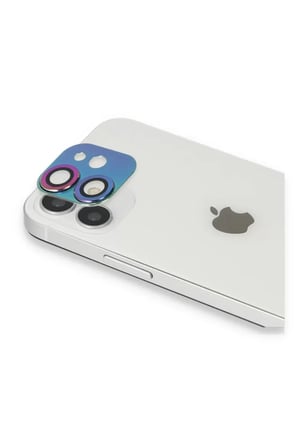 Newface Apple iPhone 11 Pers Alüminyum Kamera Lens - Rainbow