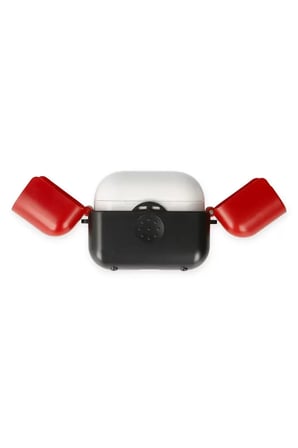 Newface Apple Airpods 3 (3.nesil) Basmalı Kılıf - Siyah-Kırmızı