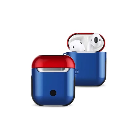Newface Apple Airpods 2 (2.nesil) 3in1 Kılıf - Lacivert-Kırmızı