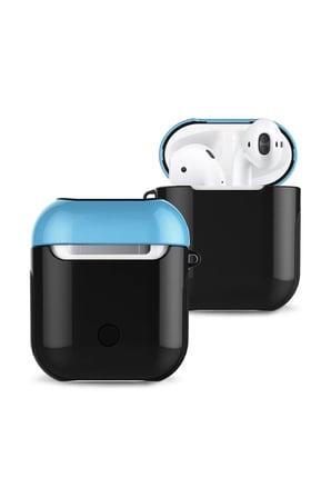 Newface Apple Airpods 2 (2.nesil) 3in1 Kılıf - Siyah-Mavi