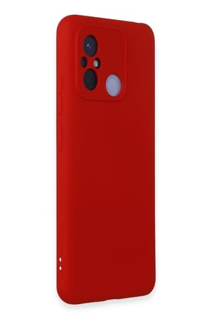 Newface Xiaomi Redmi 12C Kılıf Nano içi Kadife Silikon - Kırmızı