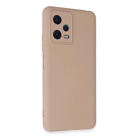 Newface Xiaomi Redmi Note 12 5G Kılıf Nano içi Kadife Silikon - Pudra