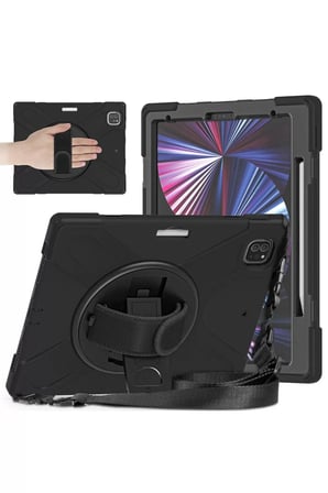 Newface Apple iPad Pro 12.9 (2020) Kılıf Amazing Tablet Kapak - Siyah
