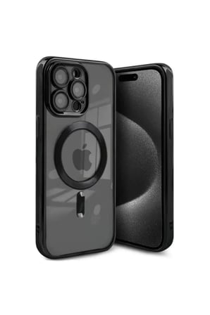 Newface Apple iPhone 15 Pro Max Kılıf Kross Magneticsafe Kapak - Siyah