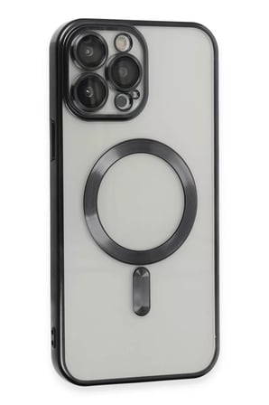 Newface Apple iPhone 15 Pro Max Kılıf Kross Magneticsafe Kapak - Siyah