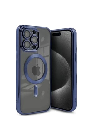 Newface Apple iPhone 15 Pro Kılıf Kross Magneticsafe Kapak - Lacivert