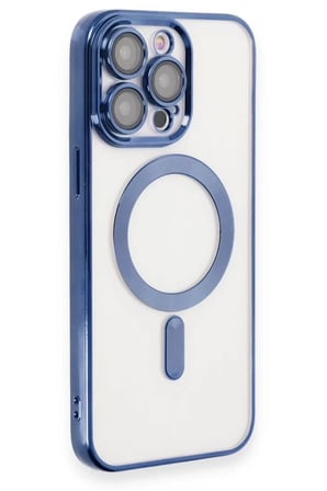 Newface Apple iPhone 15 Pro Kılıf Kross Magneticsafe Kapak - Lacivert