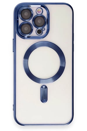 Newface Apple iPhone 15 Pro Kılıf Kross Magneticsafe Kapak - Lacivert