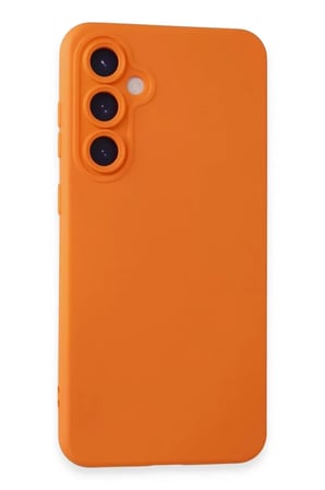Newface Samsung Galaxy S23 FE Kılıf Nano içi Kadife Silikon - Turuncu
