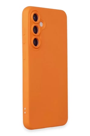 Newface Samsung Galaxy S23 FE Kılıf Nano içi Kadife Silikon - Turuncu