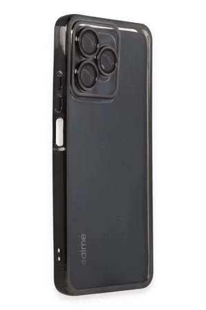 Newface Realme C53 Kılıf Razer Lensli Silikon - Siyah