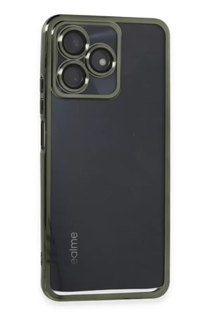 Newface Realme C53 Kılıf Razer Lensli Silikon - Yeşil