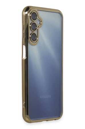 Newface Samsung Galaxy A15 4G Kılıf Razer Lensli Silikon - Gold