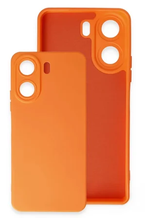 Newface Xiaomi Redmi 13C Kılıf Nano içi Kadife Silikon - Turuncu