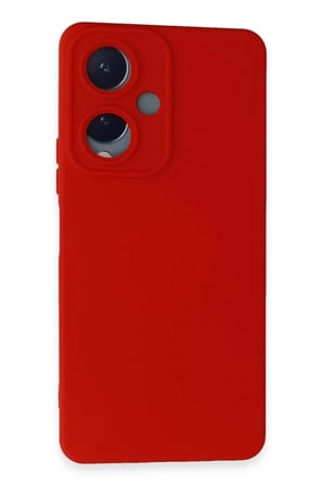 Newface Vivo Y17S Kılıf Nano içi Kadife Silikon - Kırmızı