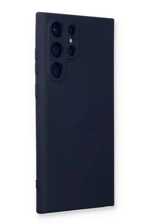 Newface Samsung Galaxy S24 Ultra Kılıf Nano içi Kadife Silikon - Lacivert