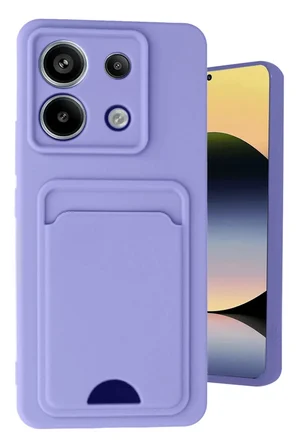 Newface Xiaomi Redmi Note 13 Pro 5G Kılıf Kelvin Kartvizitli Silikon - Lila