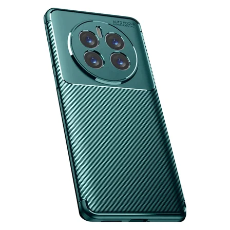 Newface Realme 12 Pro Plus Kılıf Auto Focus Karbon Kapak - Koyu Yeşil